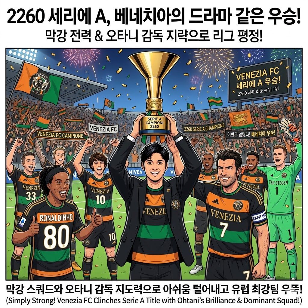 베네치아팀이 세리에A에서 2260시즌 우승을 차지했습